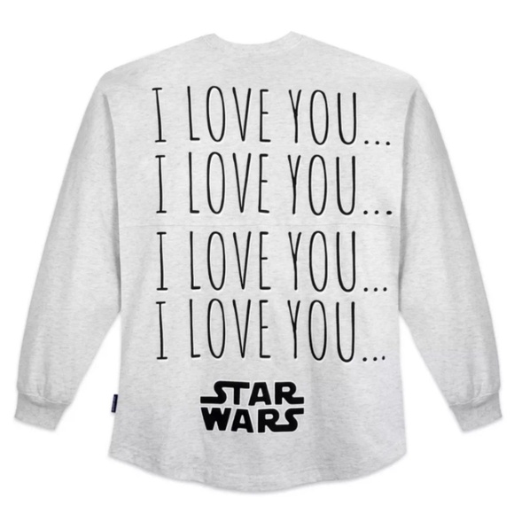 Star Wars Tops - 2022 Disney Parks I Love You Star Wars Falcon Spirit Jersey Adult Size - NEW